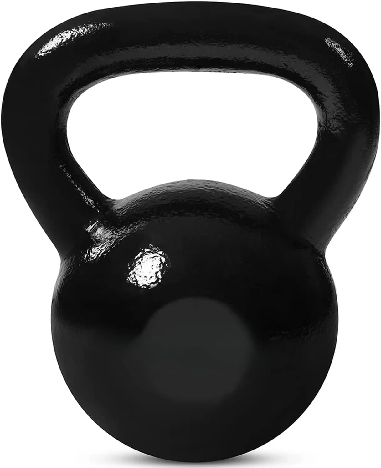 Single cast iron Kettlebell with durable protective coating, stable weight for full body workout and strength training at home