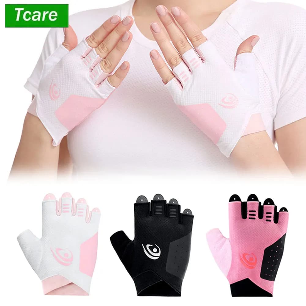 Tcare 1 pair of weight lifting gym gloves, training with handlebars, crossfit, bodybuilding accessories, breathable fitness gloves for men and women
