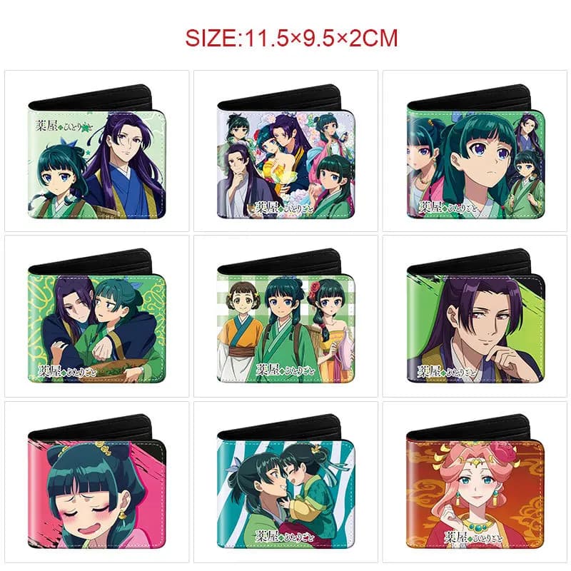 Anime The Apothecary Diaries Maomao Jinshi Figures Cute Anime Cartoon Print Fashion Wallet Pu Change Storage Card Bag Gift