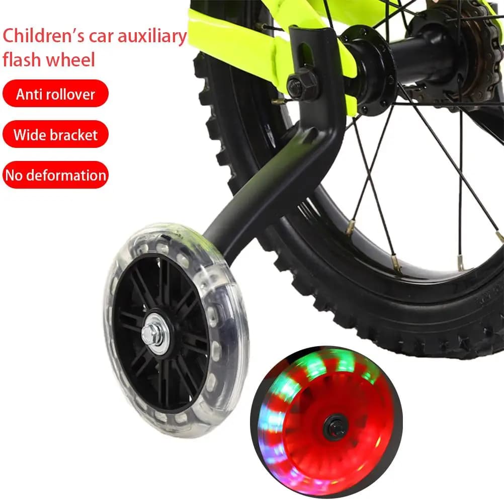 Ruota ausiliaria per bici per bambini Ruote da allenamento mute per bambini per ruota di bilanciamento laterale per bici stabilizzatrice universale da 12-20 pollici