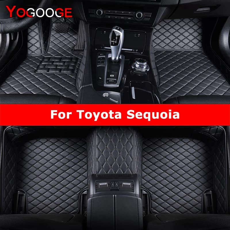 Tappetini per auto personalizzati YOGOOGE per Toyota Sequoia Auto Tappeti Piede Coche Accessorie