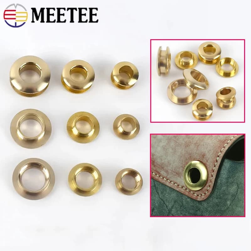 10 pz 13/16/20mm metallo O Ring fibbia in ottone massiccio occhiello chiusura a vite borsa cinturino foro rotondo gancio per appendere accessori Hardware in pelle