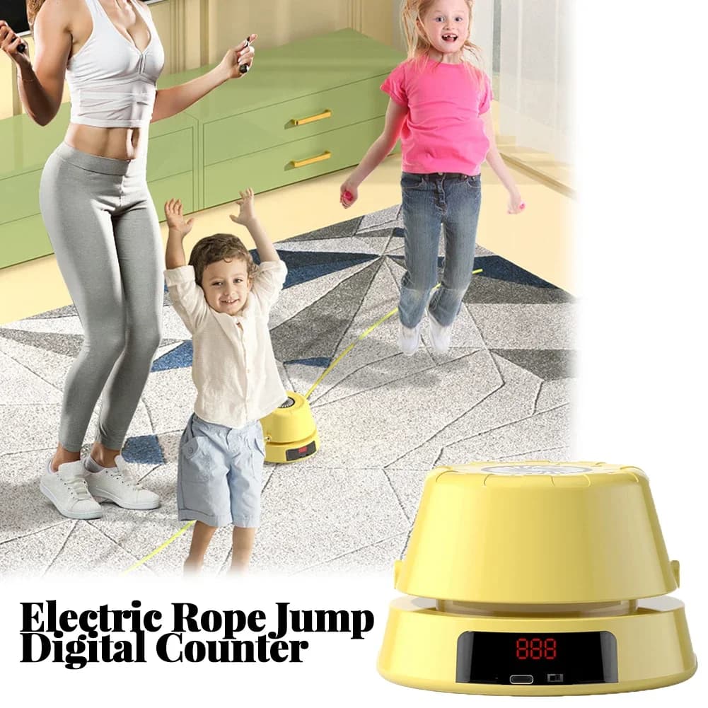 Electric Rope Jumping Machine Sports Toy Jumping Corde Digital Counter Remote Control Automatic Training for Home Interior