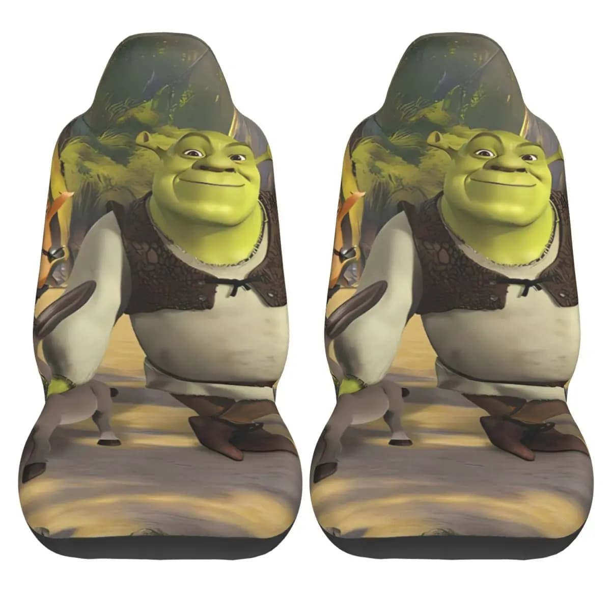 Shreks Pun Car Seat Covers 2 pcs Fashionable Car Seat Covers Polyester Flexible Seat Covers for Minivan
