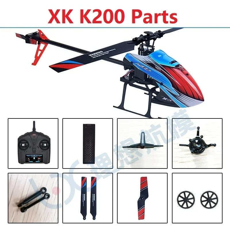 Elenco pezzi di ricambio per WLtoys XK K200 RC accessori per elicotteri motoriduttore tubo di coda del motore di coda ricevitore