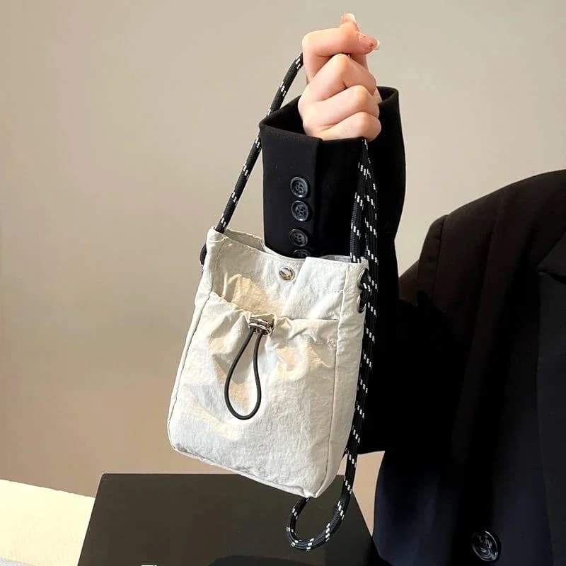 Nylon Crossbody Bag Soft Mini Phone Wallet Multifunctional Square Shoulder Bag Crossbody Purse Canvas Purse Messenger Bag