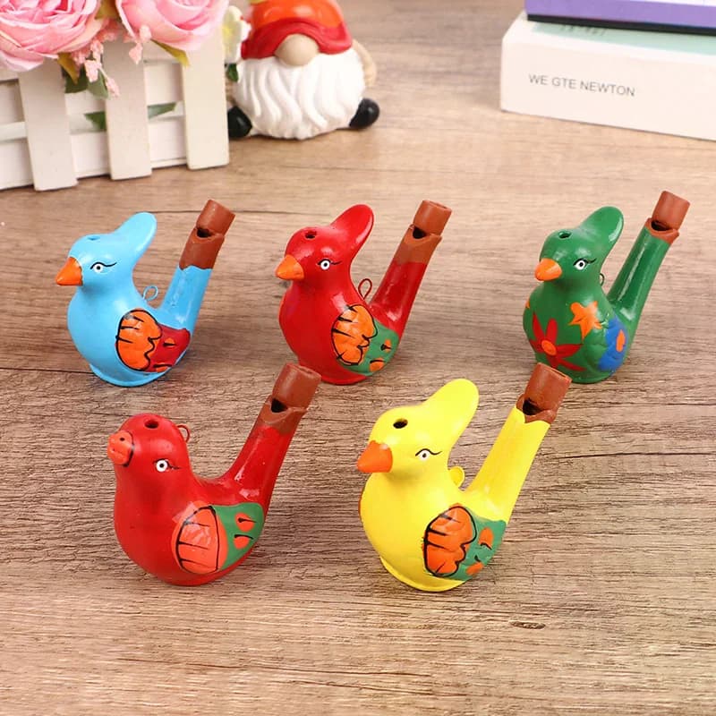 Soffietto Colorato a Forma di Uccello per Bambini, Giocattolo per il Bagno, Strumento Musicale Educativo per l'Apprendimento Precoce