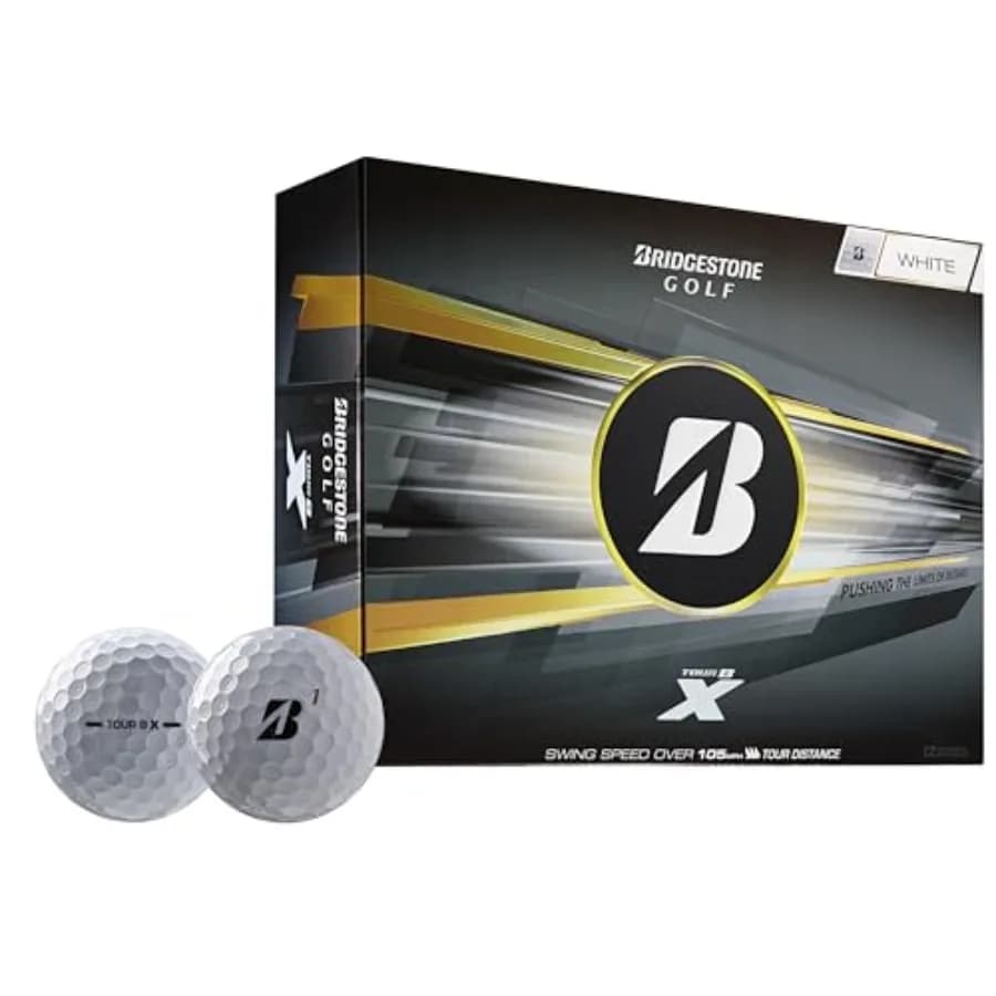 Palline da Golf Bridgestone Tour B X per Tornei, Alta Velocità e Durata con Rivestimento Nero Opaco