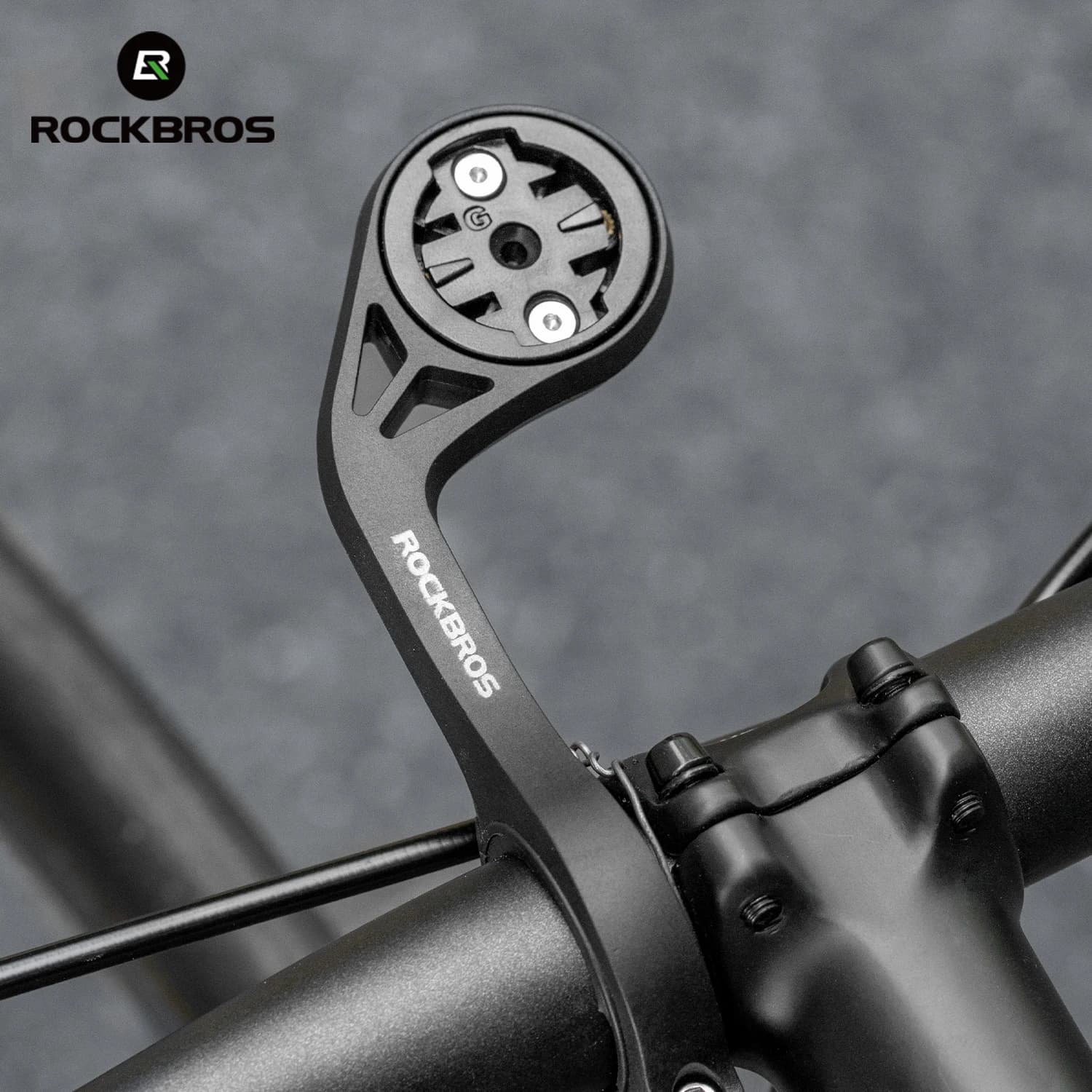 ROCKBROS Supporto per computer da bicicletta Tachimetro da ciclismo Contachilometri Cronometro Supporto GPS Accessorio per staffa leggera in nylon PA66