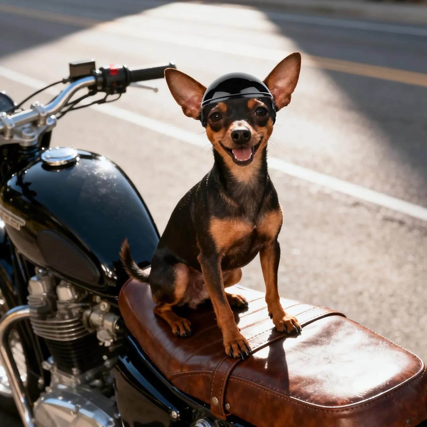 Casco per cani Hamaileon per cani, casco per animali domestici con foro per l'orecchio, cinghia regolabile, cappello per animali domestici, caschi di sicurezza per la guida in motociclismo all'aperto