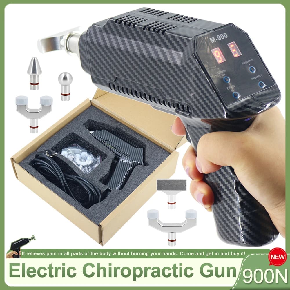 Electric Correction Gun New Spinal Adjustable Instrument Impulse Spine Cervical Massager 900N Chiropractic Adjusting Tools 2026