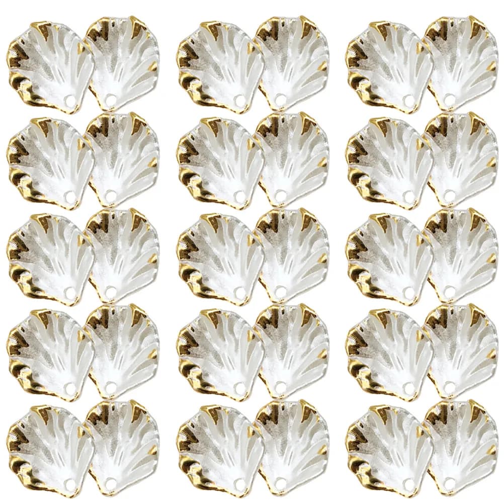 100 Pezzi di Ciondoli a Forma di Petalo Perlato per Creazione di Gioielli Fai-da-Te, Orecchini, Collane, Braccialetti, Materiali per Artigianato, Delicati ed Eleganti