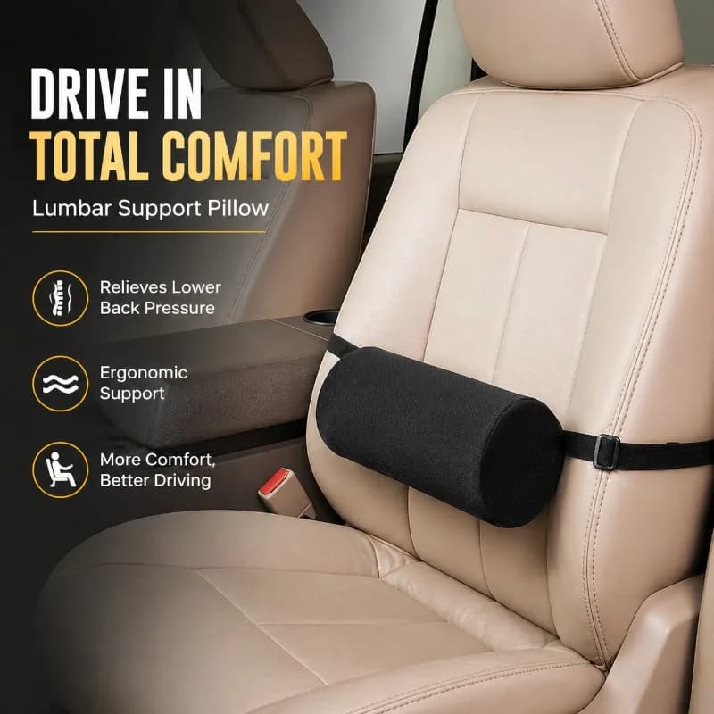Cuscino di Supporto Lombare per la Schiena, Cuscino per la Vita in Memory Foam, Supporto per Sedile Auto per il Comfort del Conducente