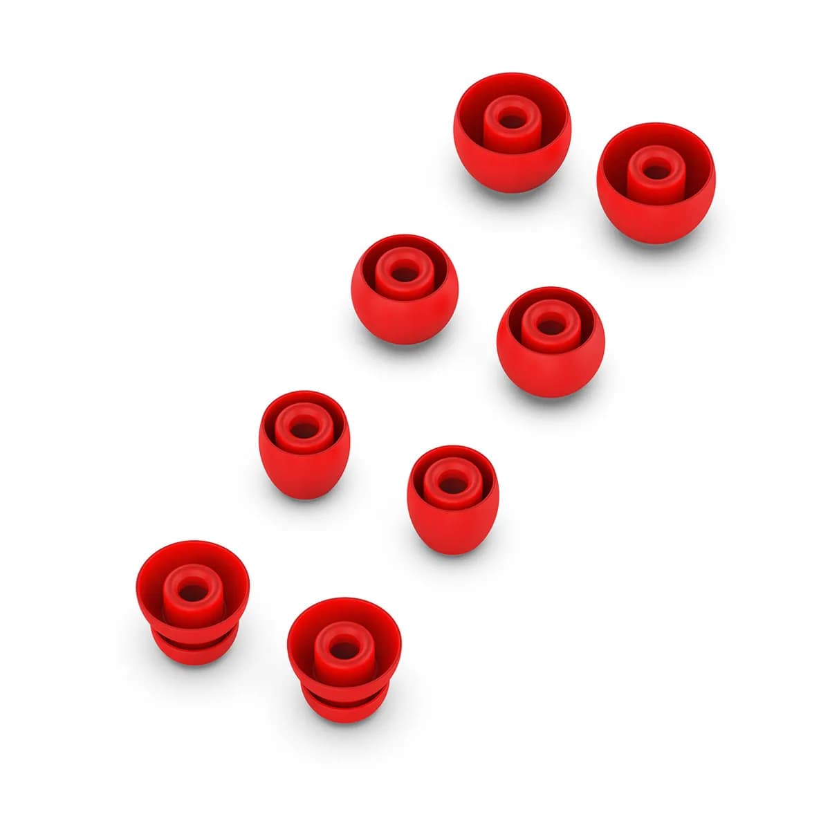 8 pezzi di copri auricolari in silicone, copri auricolari morbidi con isolamento acustico, ricambio per cuffie wireless, colore rosso