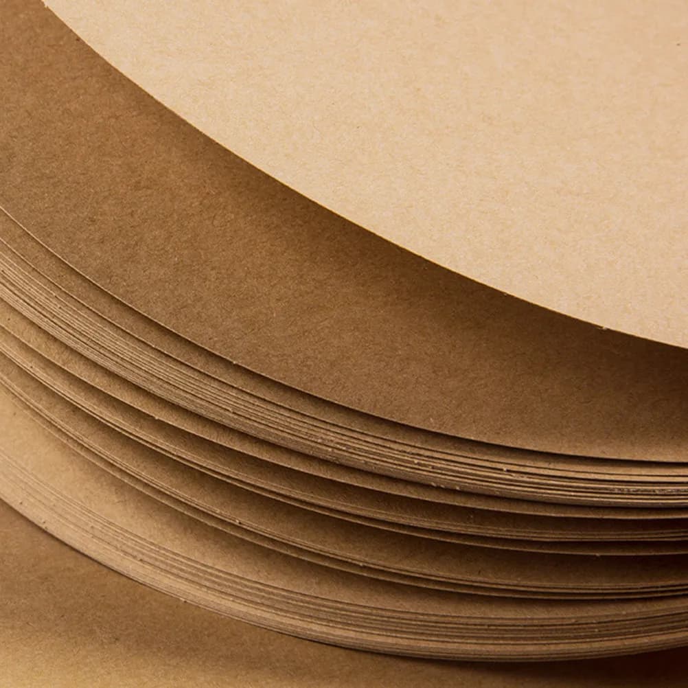 25 Sheets Thick Kraft Sketching Paper Round Drawing Sheet Smooth Both Sides for Painting Sketch Art Supplies Artist School 36Cm