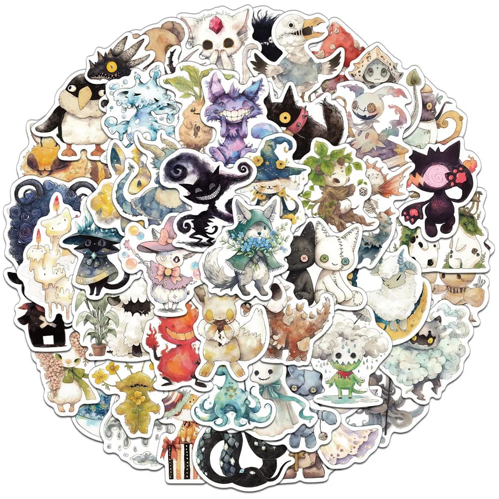 50/100PCS Creativo Absurd Fiaba Mostri Simpatici Adesivi Decorativi Tazze Del Telefono Notebook Custodie Del Telefono Adesivi Personalizzati