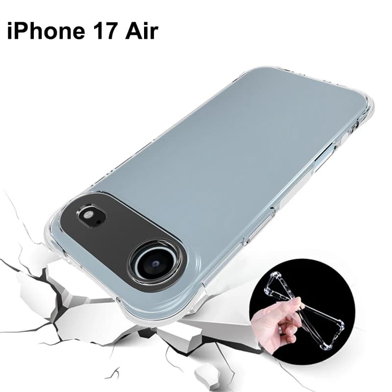 Per iPhone 17 Air Custodia Air Cuscino Antiurto Airbag Silicone TPU Cover Custodia morbida per telefono per Apple iPhone 17 Air 17Air 2025
