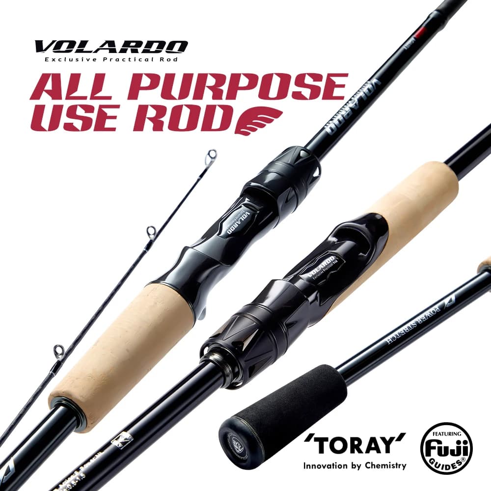 Canna da pesca CYLIUS VOLARDO super leggera ad azione rapida 40T con anelli Fuji in carbonio, multiuso per spinning, casting, pesca di persici e lucci.