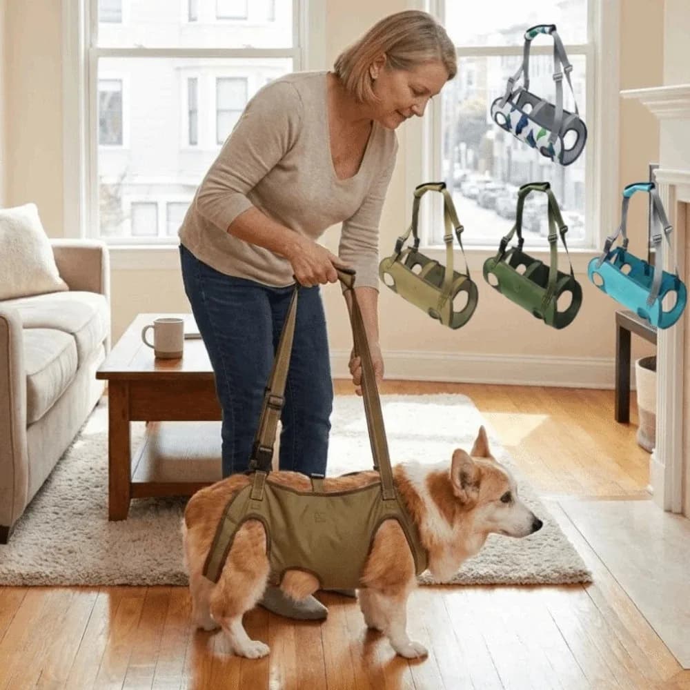 Adjustable Pet Auxiliary Vest Thicken Handle Full Body Support Dog Chest Back Leash Mobility Aid Soft Lining Support Harness