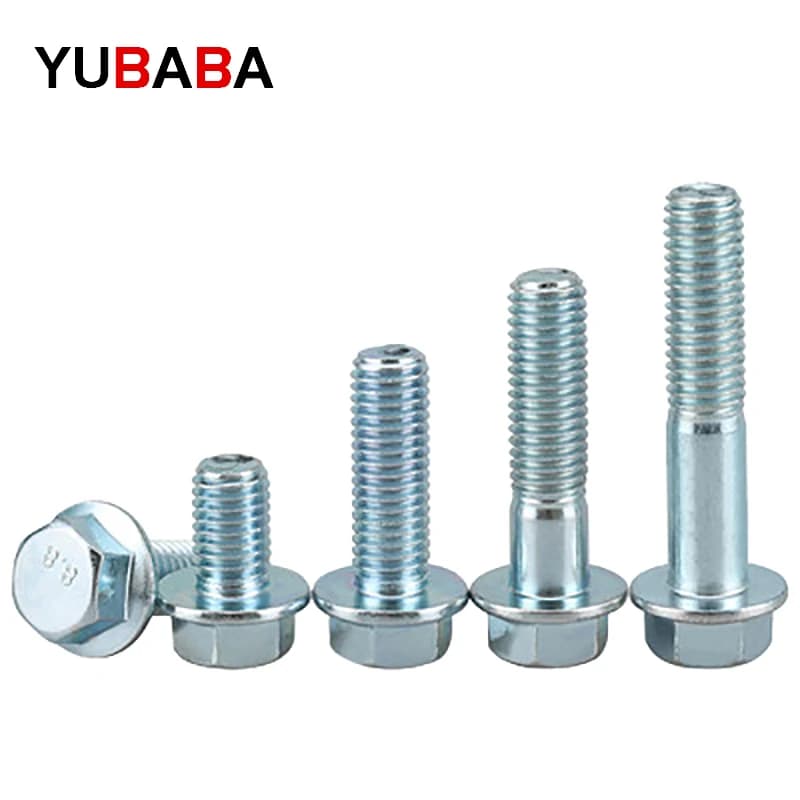 M5 M6 M8 M10 M12 Grade 8.8 Galvanized Hexagonal Flange Bolts Flange Screws Hexagonal Belt Pad Full Thread/Partial Thread