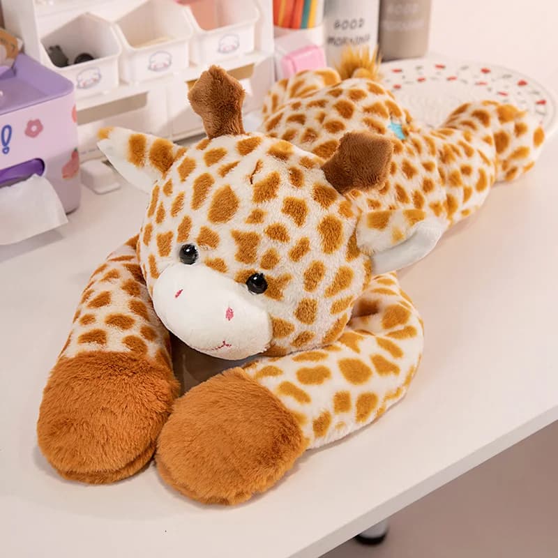 Peluche di animali a gambe lunghe, giocattoli di peluche ponderati, peluche di giraffa, giocattolo confortante per ragazze