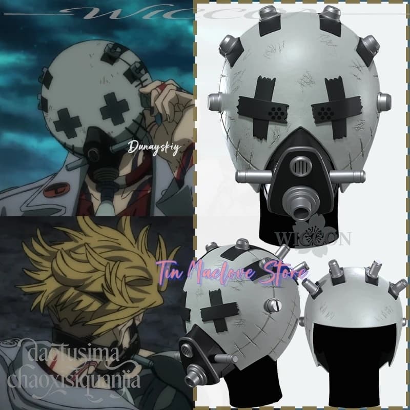 Cosplay Enjin Full Face 3D Polylactic Acid Mask GACHIAKUTA Anime Manga Props Accessories Terrifying Punk Skull Helmet Halloween