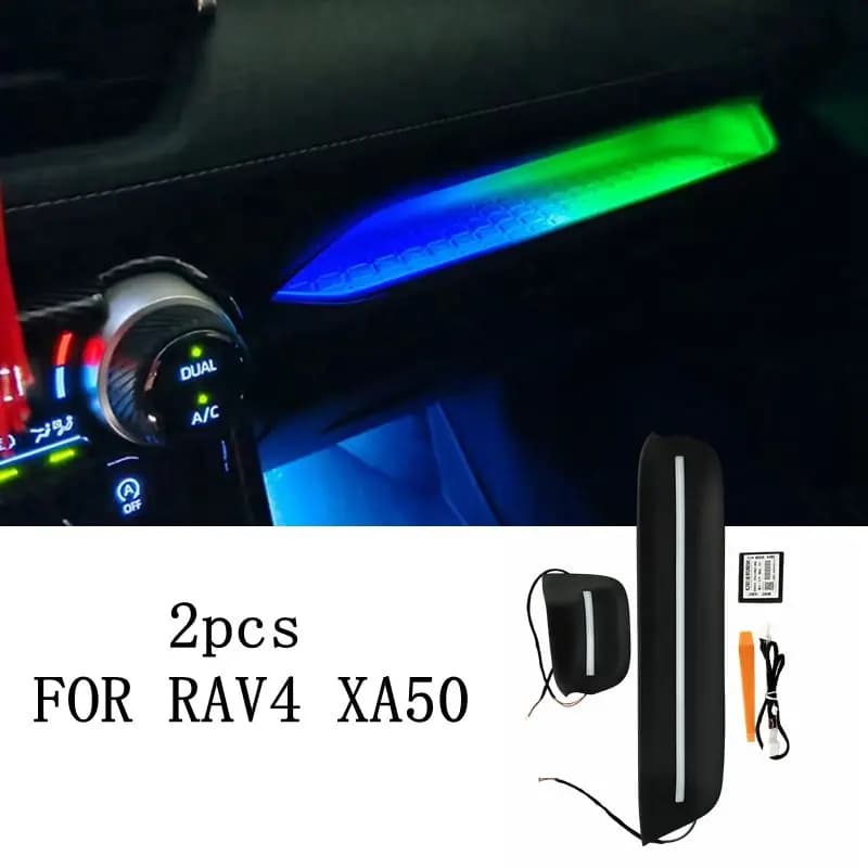 PER Toyota RAV4 2019-2024 XA50 Car Center Console Atmosfera Lampada LED Cruscotto Atmosfera Strisce luminose 64 colori