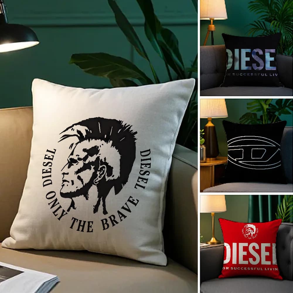 Moda di lusso D-diesElS Federa in tessuto peluche Federa morbida Stampa fronte-retro Fodera per cuscino per divano