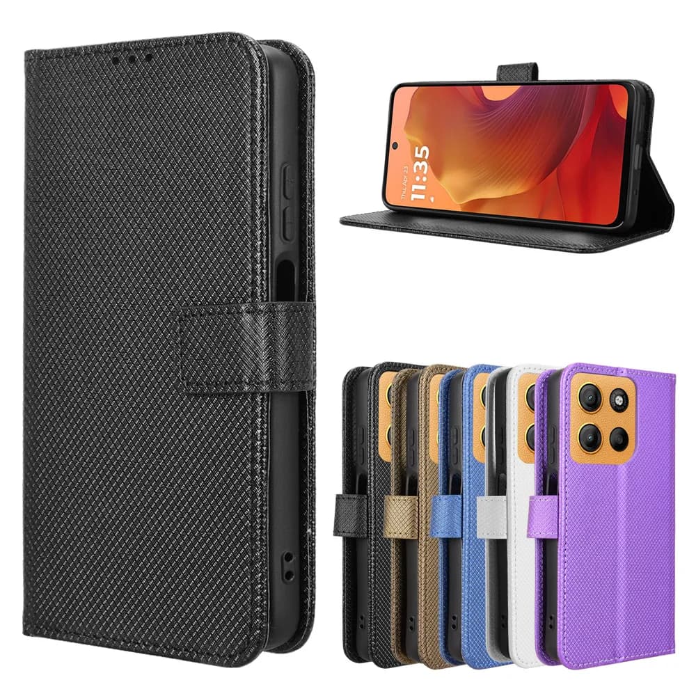 Custodia in pelle Proteggi la copertura per Moto G15 Power Flip Stand Cover per Moto G15 G 15 MotoG15 Portafoglio Porta carte Phone Coque