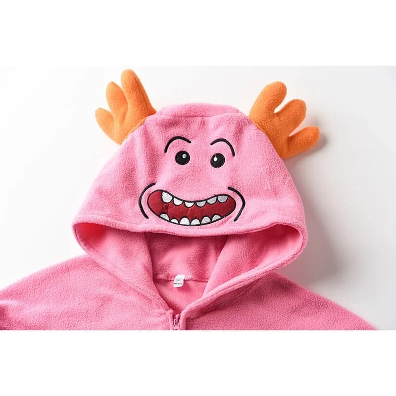♡ Costume di Halloween per Coppie, Pigiama Mr Meeseeks Rosa e Blu, Divertente Tuta Kigurumi, Abbigliamento da Notte per Uomo e Donna, Nuovo Costume 2026