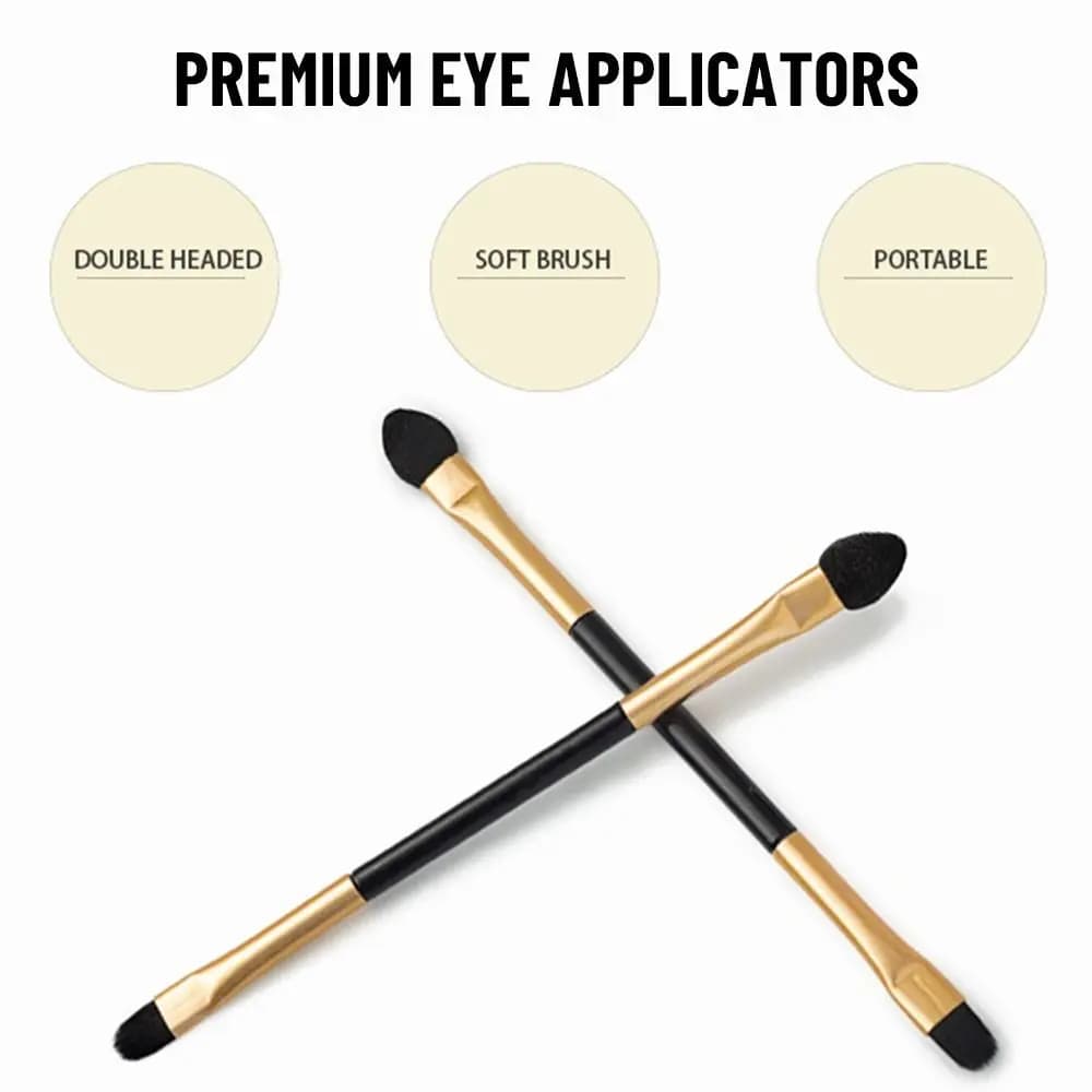 Set di 4 Spugnette per Trucco a Doppia Testa, Pennello per Ombretto, Applicatore per Eyeliner, Nuovo Set di Applicatori Cosmetici