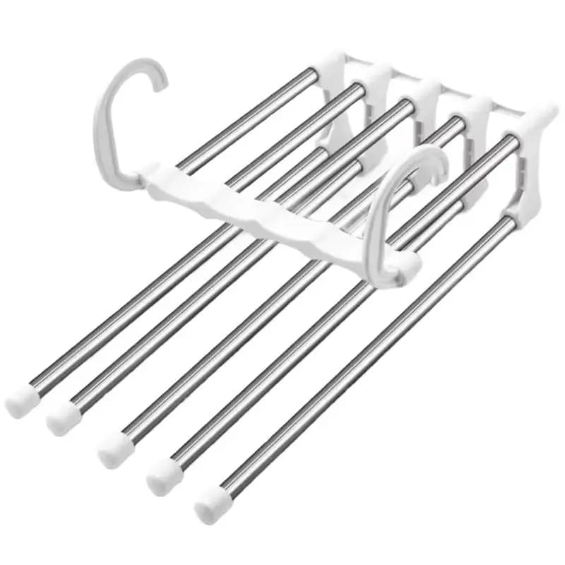 BHBD-Jeans Hangers Non-Slip Stainless Steel Multifunctional Rack S-Type Closet Organizer Space-Saving Upgrade Pants Hangers