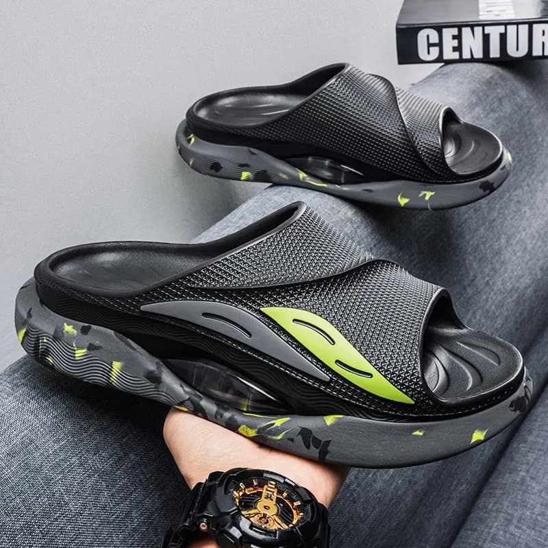 Couple's Camouflage Thick-Soled Flip-Flops, Air-Cushioned, Wear-Resistant Rubber Non-Slip Outsole, Outdoor Beach Eva Couple's Sports and Leisure Sandals