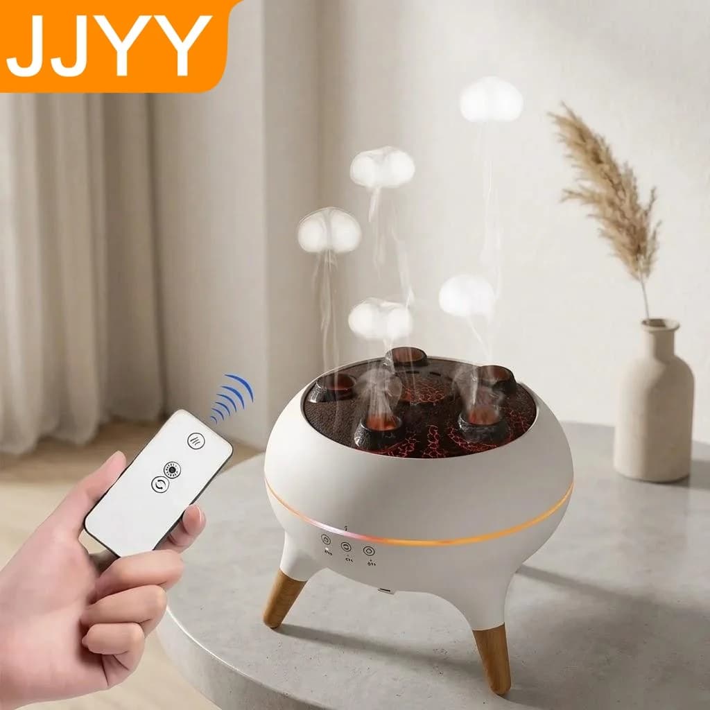 Silent 28dB Humidifier for Bedroom with Cold Fog, Aromi Diffuser, 7 Colored Lights and Automatic Shutdown