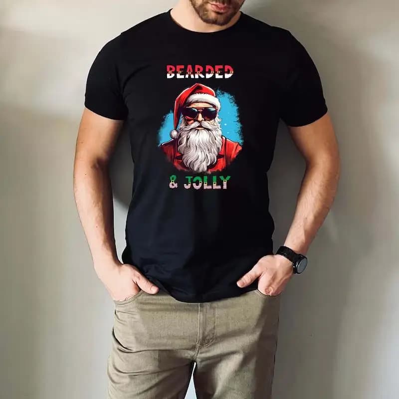 T-shirt grafica natalizia per le vacanze - Top girocollo a maniche corte in cotone 100% T-shirt con stampa festosa alla moda, casual, comoda e unisex