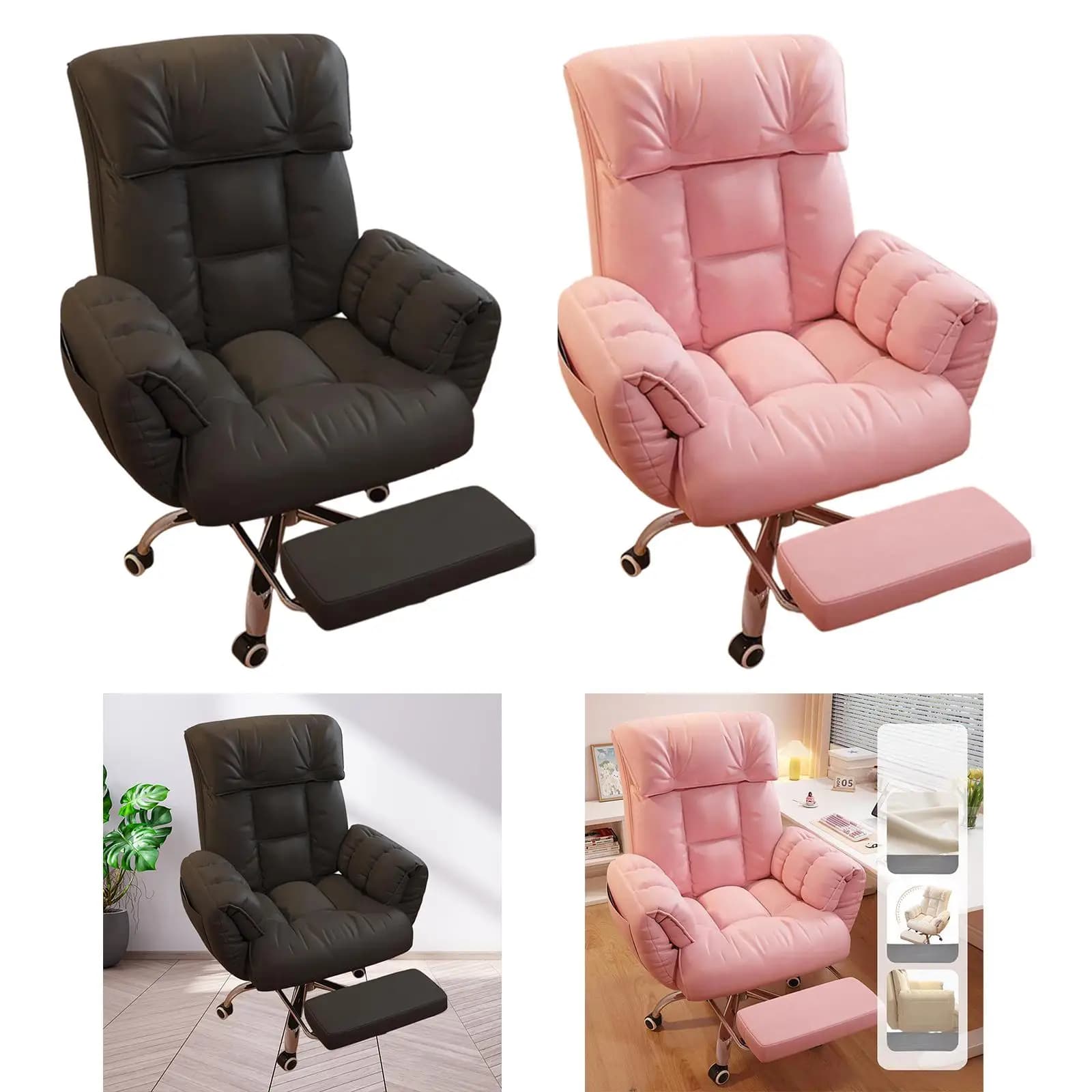 Sedia da Computer, Poltrona Decorativa, Sedia da Ufficio, Sedia da Scrivania per Casa, Sedia da Gaming per Donne e Uomini, per Sala Lettura, Appartamento, Studio