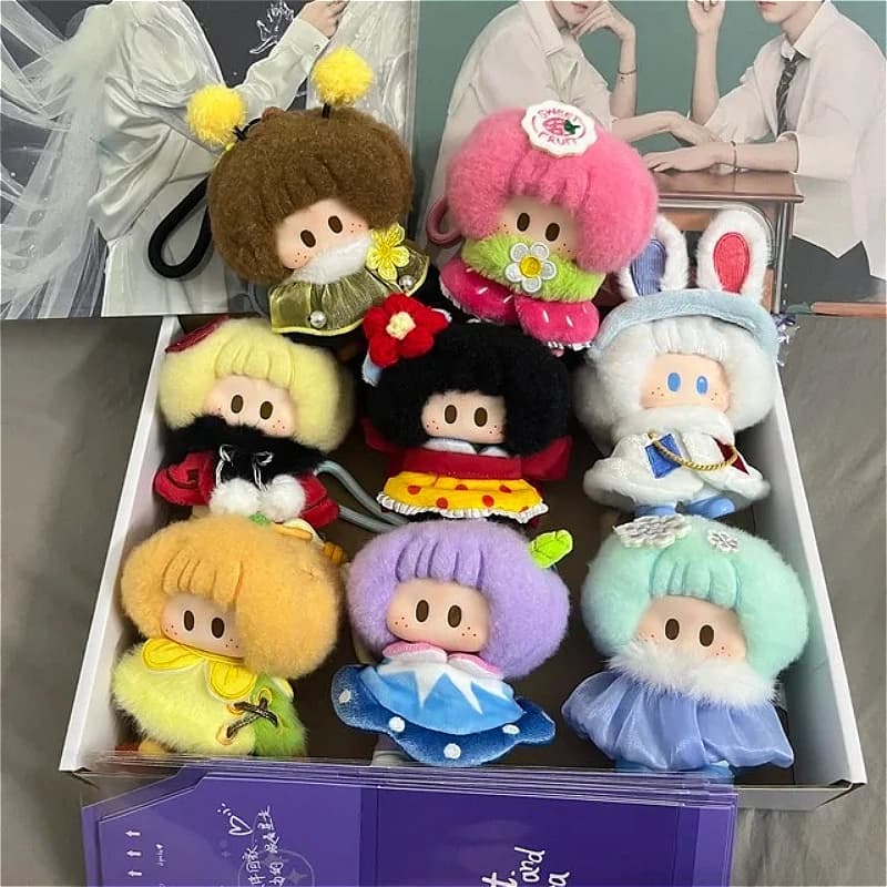 MINISO YOYO Meadow PomPom Series Blind Box Yoyo Anime Figure Mystery Box Kawaii Vinyl Plush Surprise Bag Pendant Doll Girl Gifts