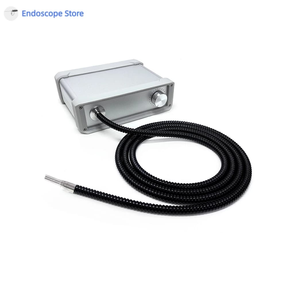 Mini Microscopio LED Portatile 100W, Sorgente Luminosa per Microscopia e Cavo in Fibra Ottica Regolabile Compatibile con Interfaccia ZEISS