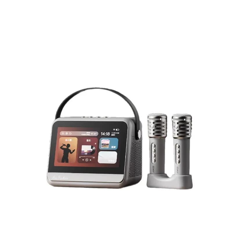 Microfono per Jukebox, Microfono Integrato, Macchina per Karaoke, Altoparlante Smart per Canto e K Song