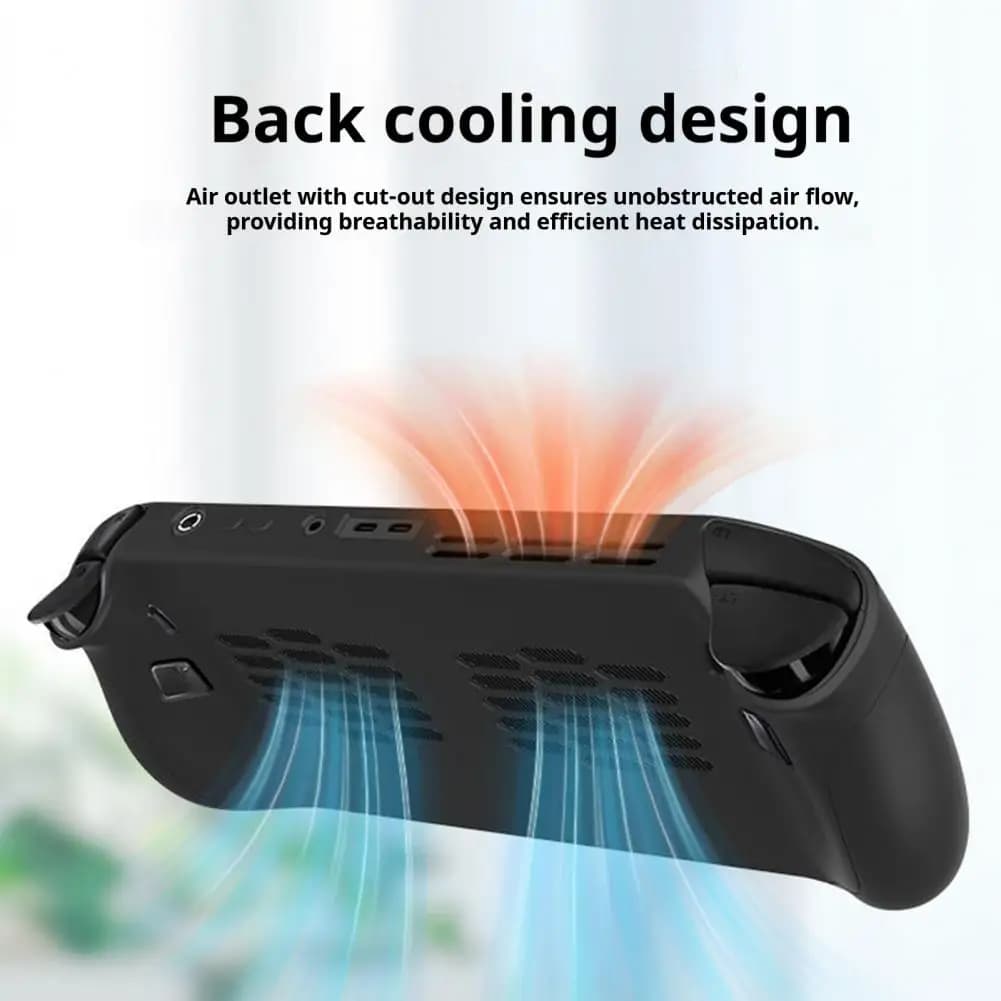 Custodia protettiva per console di gioco per Legion Go S Protezione antiurto per console portatile Custodia in silicone Guscio per dissipazione del calore della pelle