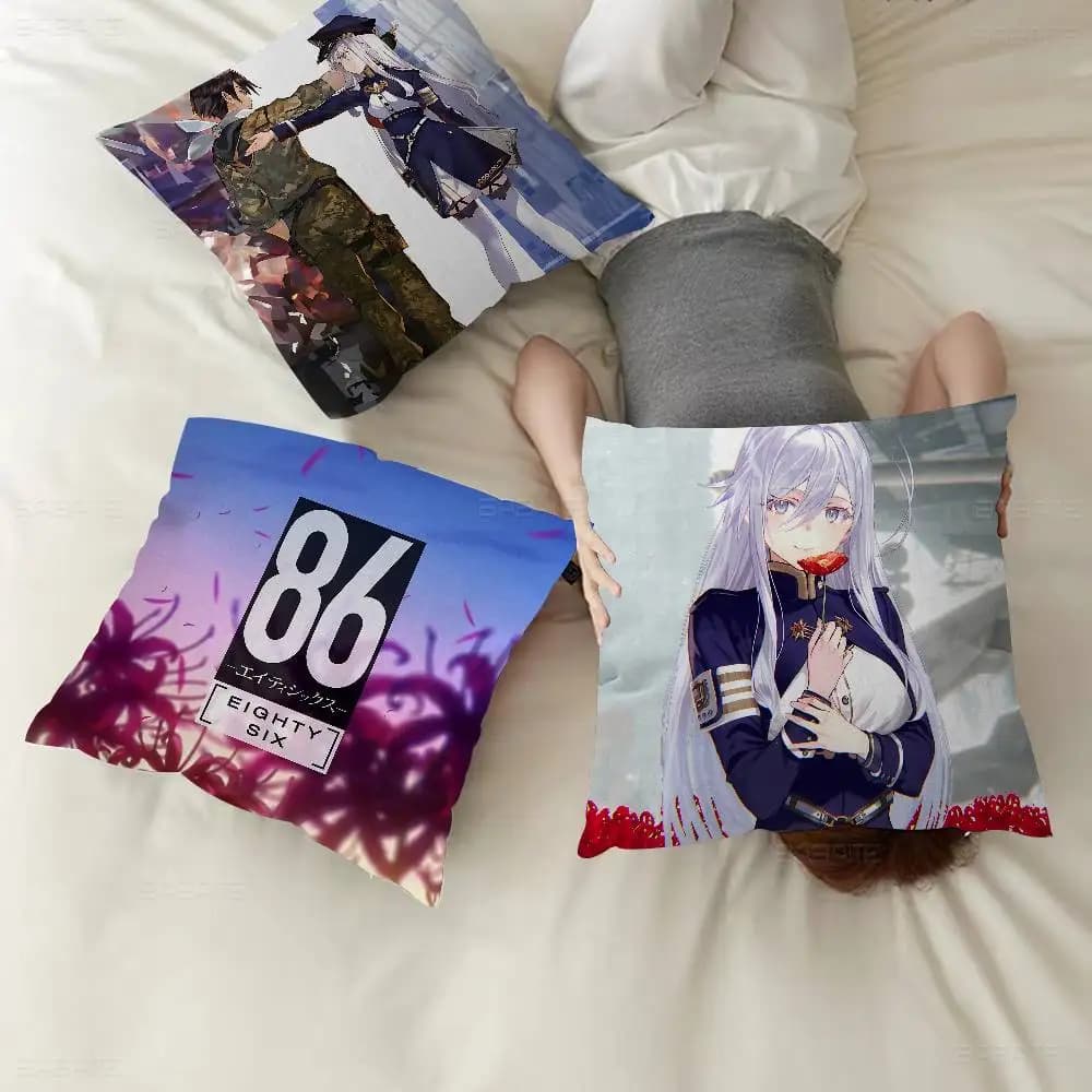 Anime 86 Eighty Six Cushion Cover Inches Farmhouse Decor Home Throw Pillow Covers For Couch Decorations