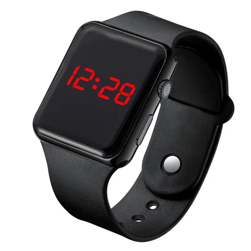 New Men's Digital Watches Electronic Square LED Wrist Watch Fashion Casual Simple Silicone Women's Watch