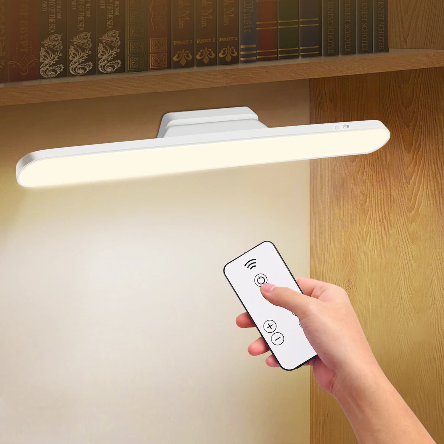 Lampada da tavolo a LED magnetica remota Lampada da scrivania da lettura per camera da letto ricaricabile tramite USB Lampada da armadio per armadio con regolazione continua a 3 colori