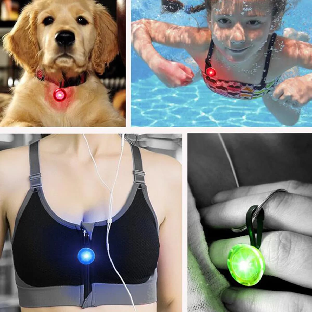 2 Pieces Mini LED Light Super Luminous Safety for Backpack, Bag, Belt, Running Equipment, Reflective Vest, Flyer for Dogs, External Use