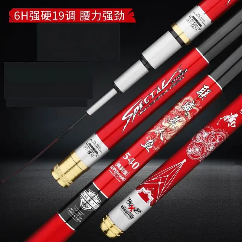 ZZ251 ZZ251R Canna da pesca Camaly Azione rapida Fibra di carbonio super dura 19 e 28 Duro 3,6 m 3,9 m 4,5 m 4,8 m 5,4 m 5,7 m 6,3 m 7,2 m 8,1 m