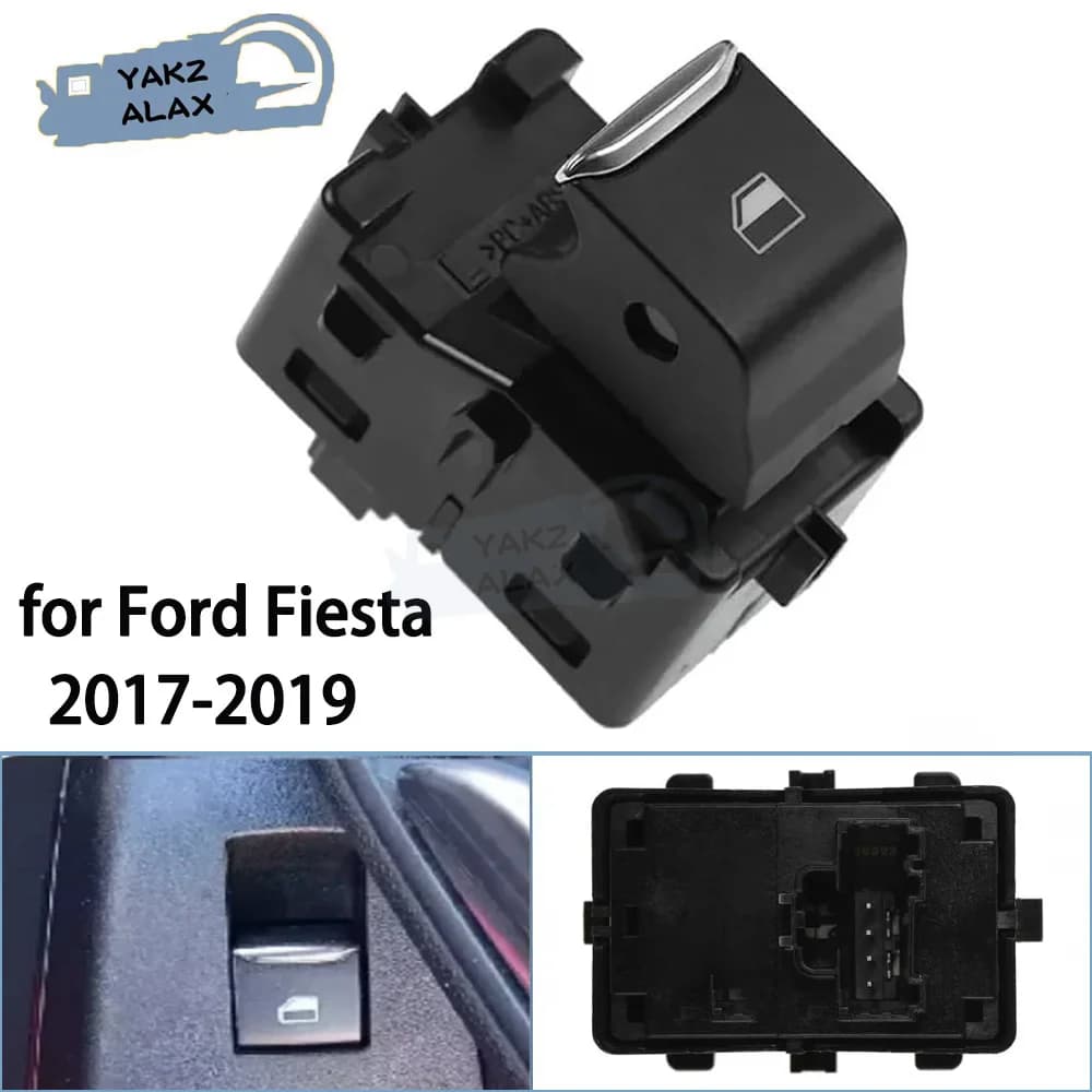 Interruttore di comando alzacristallo elettrico automobilistico pulsante singolo per Ford Fiesta 2017 2018 2019 H1BT-14529-AA H1BT14529AA Accessori auto