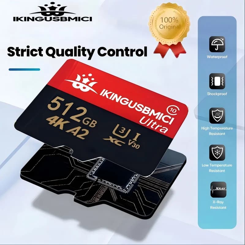 Camera Sd Card 32-64-128-256-512gb Phone Quality Micro Class10 U3 High Quality Reliable Durable Class 10 High Speed Premium Fast