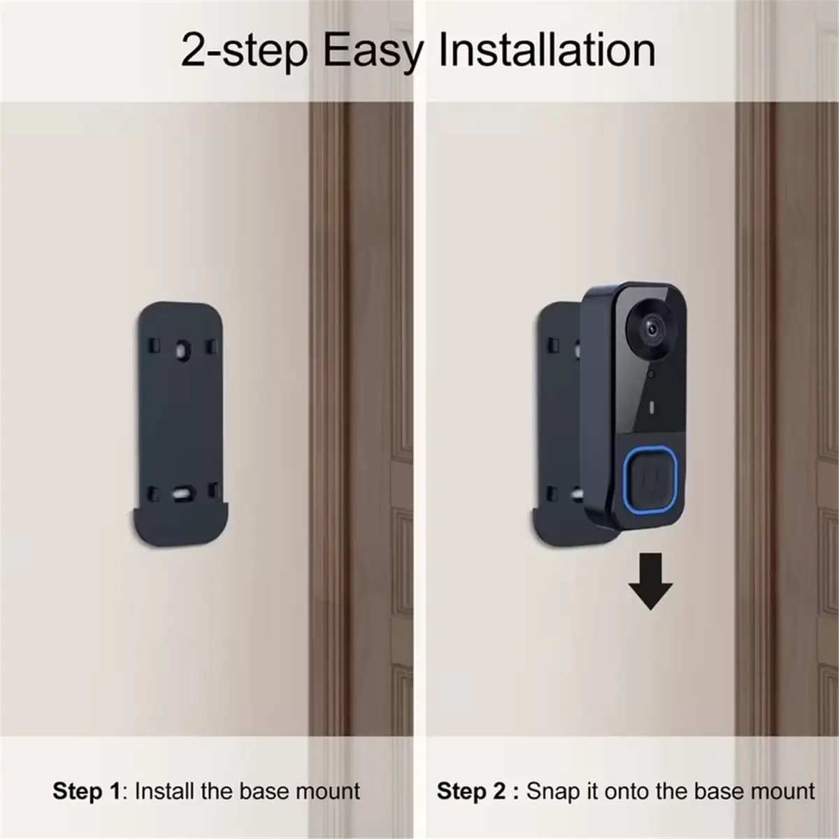 N05R Smart Video Doorbell,IPS Full-Color Display 720P Visual Door Bell with Motion Detection,Night Vision,for Home Security