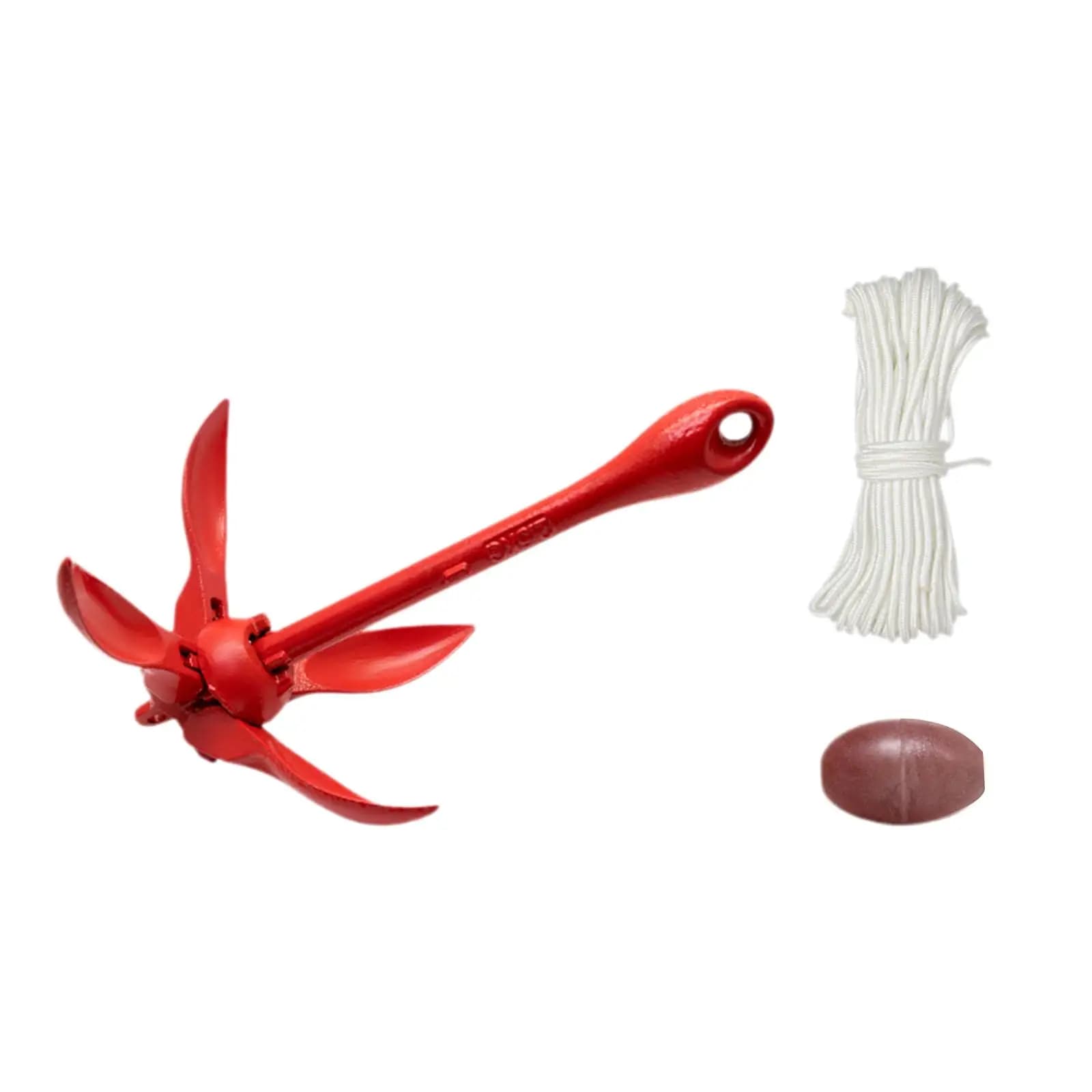 Folding Grapnel Anchor Grappling Anchor Foldable 2.5kg with 65.6 ft Rope Marine Anchor for Sailboat Dinghies Kayaking Ski
