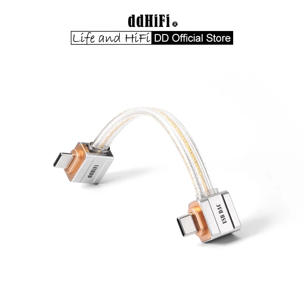 DD ddHiFi TC19LL (Comet Gold) Pure Silver Digital Signal Cable with L-shaped USB-C OTG connector